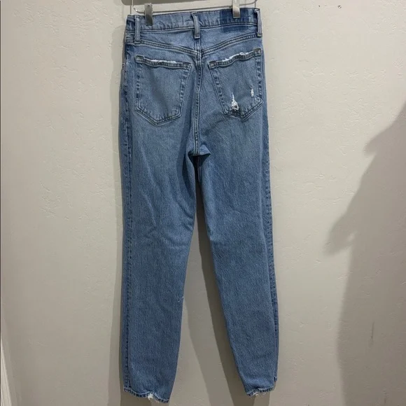 Abercrombie & Fitch 90’s Utra High Rise Straight Leg Jeans with Criss Cross - Picture 5 of 7